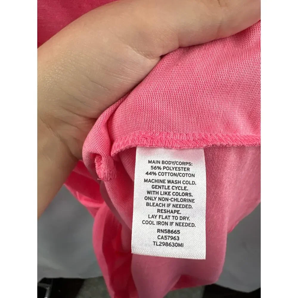 Women’s Leith Large Bright Pink Ruched Midi Bodycon Dress